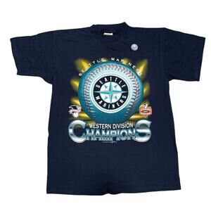 Vintage 90s 1997 MLB Mariners Divison Champions Shirt Large